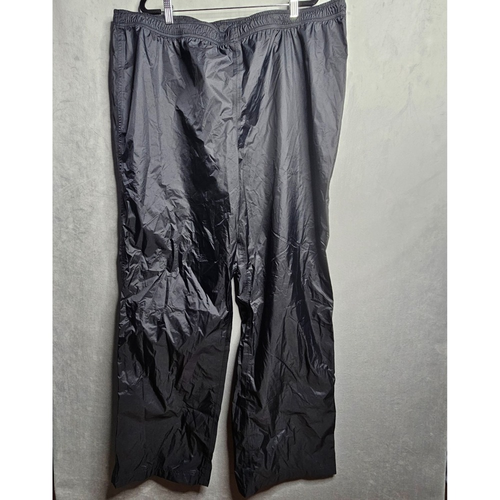 LL Bean Pants Mens XXL Tall Black Nylon Water Proof Zip Ankle Outdoor Hiking